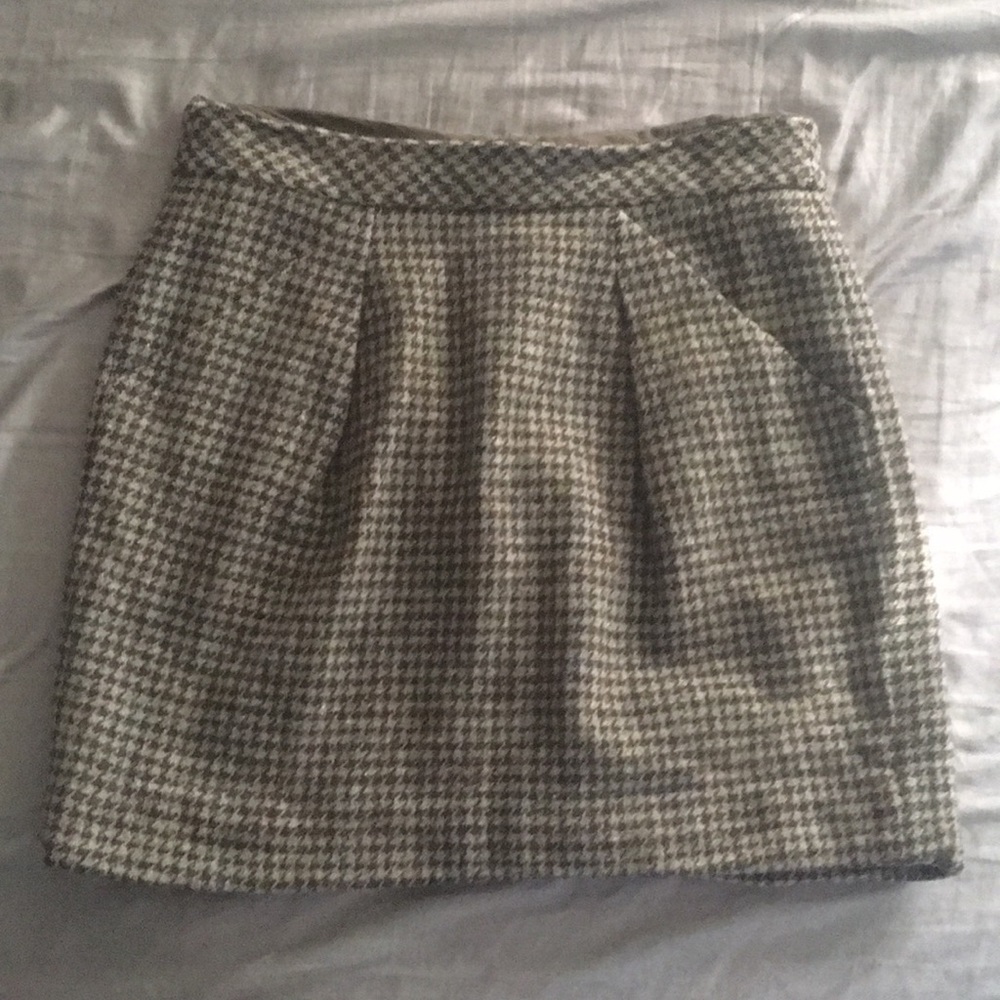 J. Crew Houndstooth Skirt